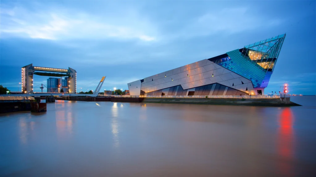 The Deep aquarium in Hull overlooking the Humber Estuary