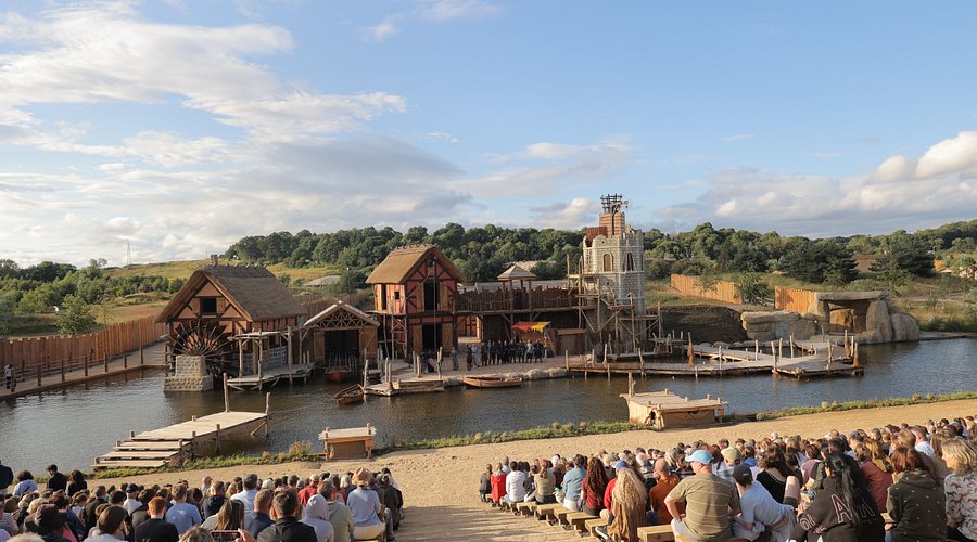 Audience watching the Kynren outdoor live-action show in County Durham