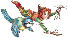 Hazel with a Blue Tit